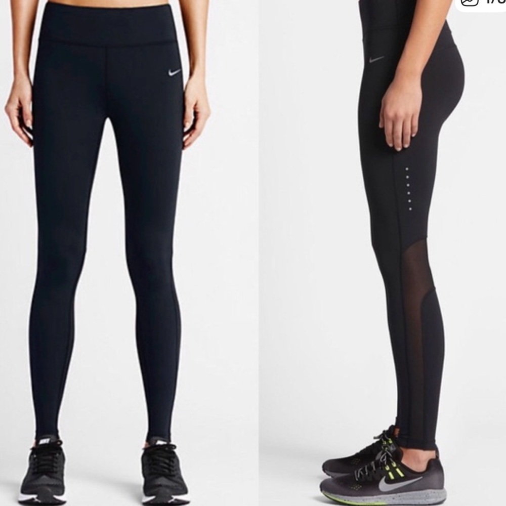 Nike Epic Run Luxe Running Tights Leggings Black